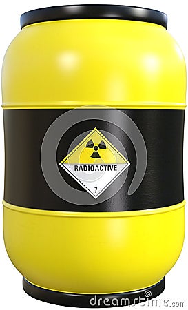 Nuclear Waste Radioactive Material Isolated Cartoon Illustration