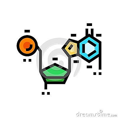 nucleic acids biochemistry color icon vector illustration Vector Illustration