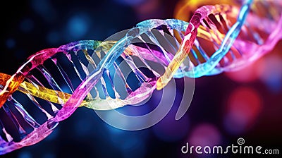 nucleotide 3d dna Cartoon Illustration