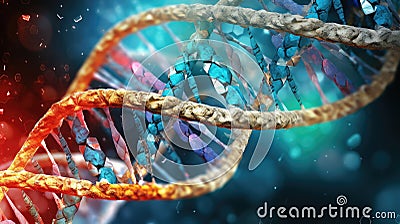 nucleotide dna code Cartoon Illustration