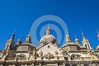 Nuestra Senora des Pilar basilica in Zaragoza Stock Photo