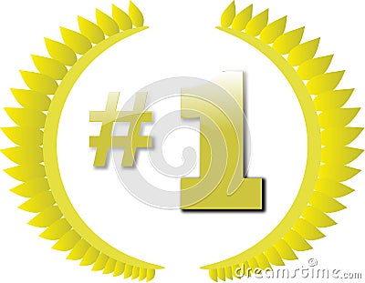 Number 1 award Stock Photo