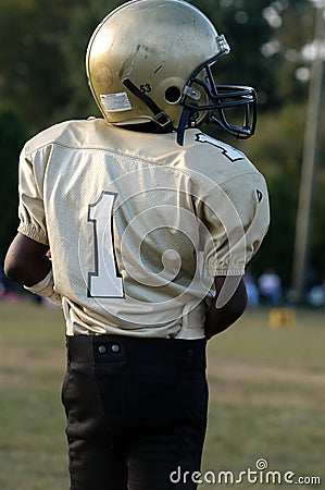 Number 1 Football Player Stock Photo