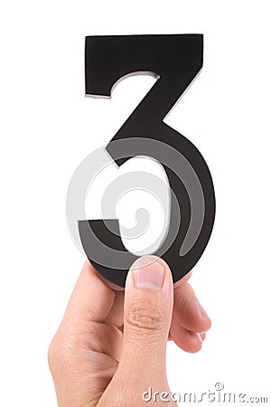 Number 3 Stock Photo