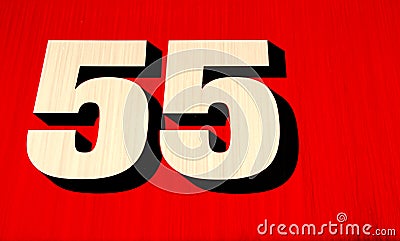 Number 55 Stock Photo