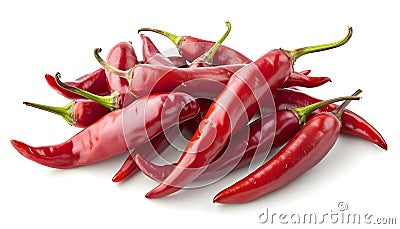 A number of arbol chiles Stock Photo