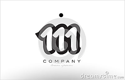 111 number logo icon template design Vector Illustration