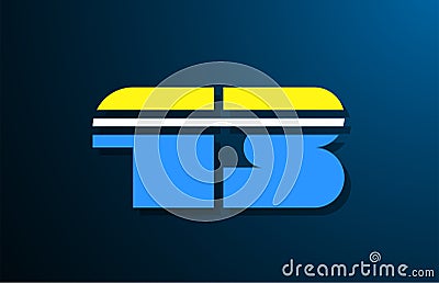 13 number blue yellow white logo for company icon design Vector Illustration