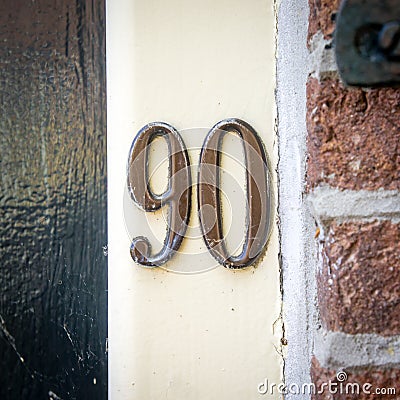 House number 90 Stock Photo