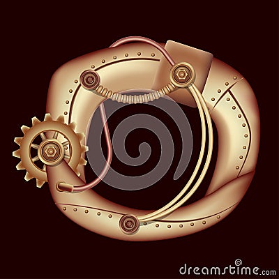 Number 0 from the complete set of characters of the font. Mathematical symbol Vector Illustration
