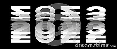 2023 number 3d effect banner, vector illustration Vector Illustration