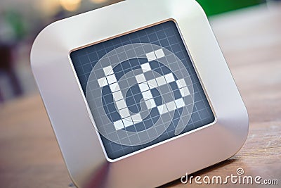 The Number 16 On A Digital Calendar, Thermostat Or Timer Stock Photo