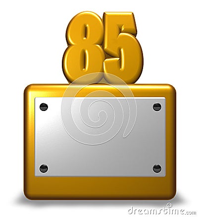 Golden number eighty-five Stock Photo