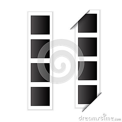 Number eleven symbol. Black gradient rectangles. Simple geometric number design. Minimal vector style. Vector Illustration