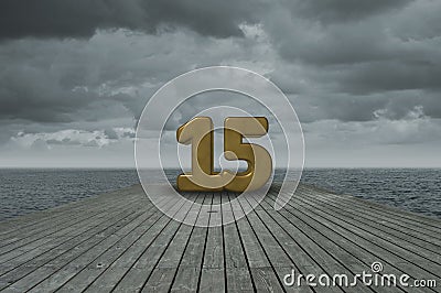 Number fifteen Stock Photo