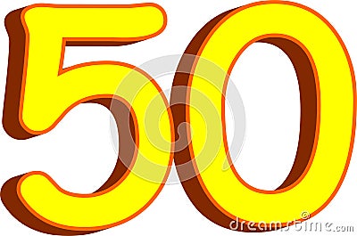 Number fifty Stock Photo