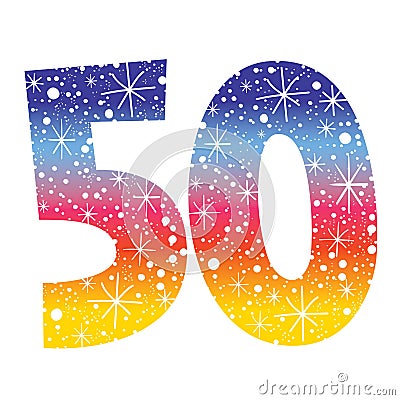 Number fifty Vector Illustration