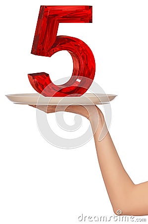 Number five Stock Photo