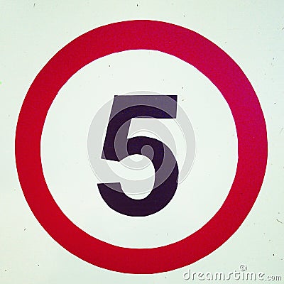 Number Five Stock Photo