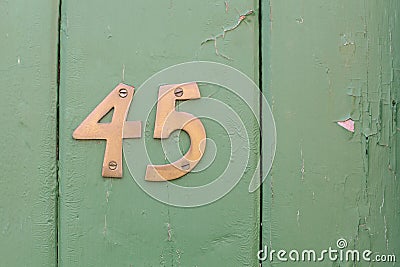 Number Forty Five Stock Photo