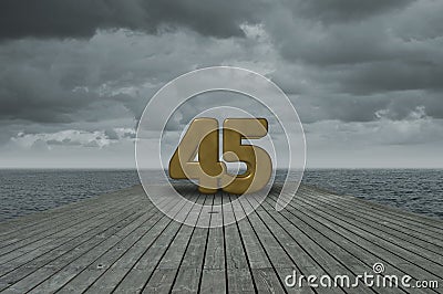 Number forty-five Stock Photo