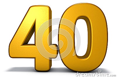 Number forty Stock Photo