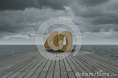 Number forty Stock Photo