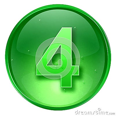 Number Four icon. Stock Photo