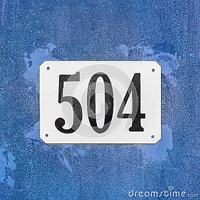 House number 504 Stock Photo