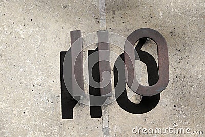 Number 110 Stock Photo