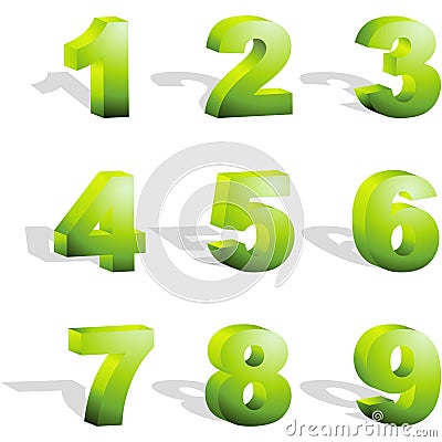 Number icons. Vector Illustration