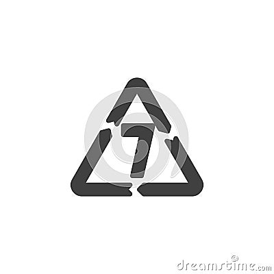 Number 7, industrial marking plastic vector icon Vector Illustration