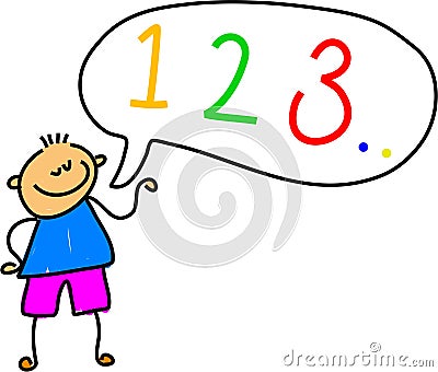 Number kid Stock Photo