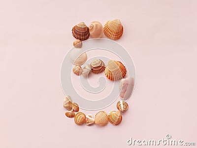 Number made of shells Stock Photo