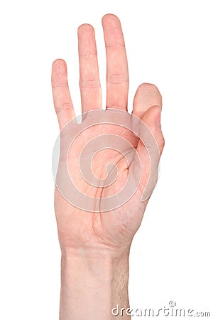 Number nine in sign language Stock Photo