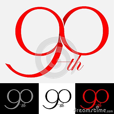 Number ninety symbol Vector Illustration