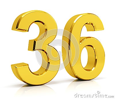 Number 36 Stock Photo