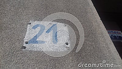 Number 21 Stock Photo