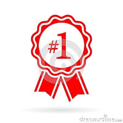 Number one award seal Vector Illustration