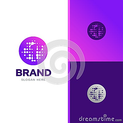 Number one digital creative agency logo design template vector Vector Illustration