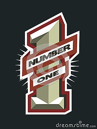 Number one logo. Vector Illustration