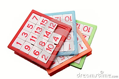 Number puzzles Stock Photo