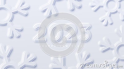 2023 number realistic design, Happy New Year vector illustration. Vector Illustration