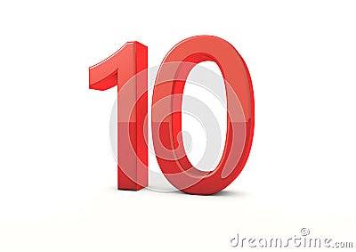 number 10 Stock Photo