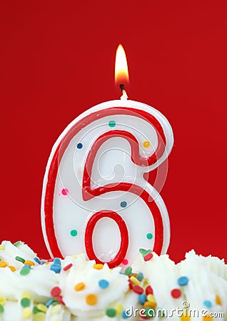 Number Six Birthday Candle Royalty Free Stock Photo - Image: 13873025