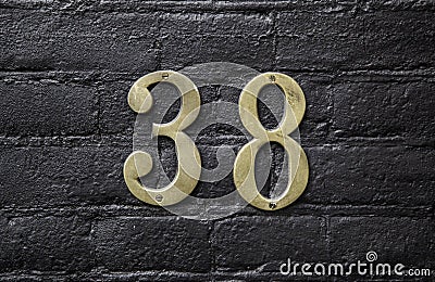Number thirty eight Stock Photo