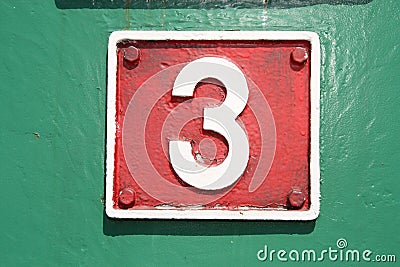 Number three Stock Photo