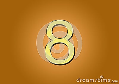 Number 8 for use on content creation Stock Photo