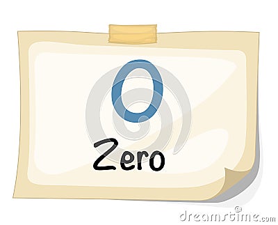 Number zero vector Vector Illustration