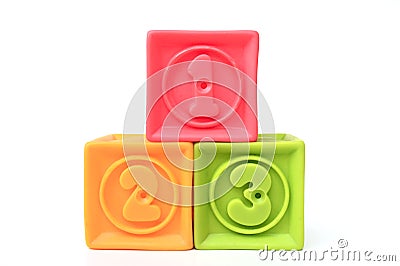 Numbered blocks Stock Photo